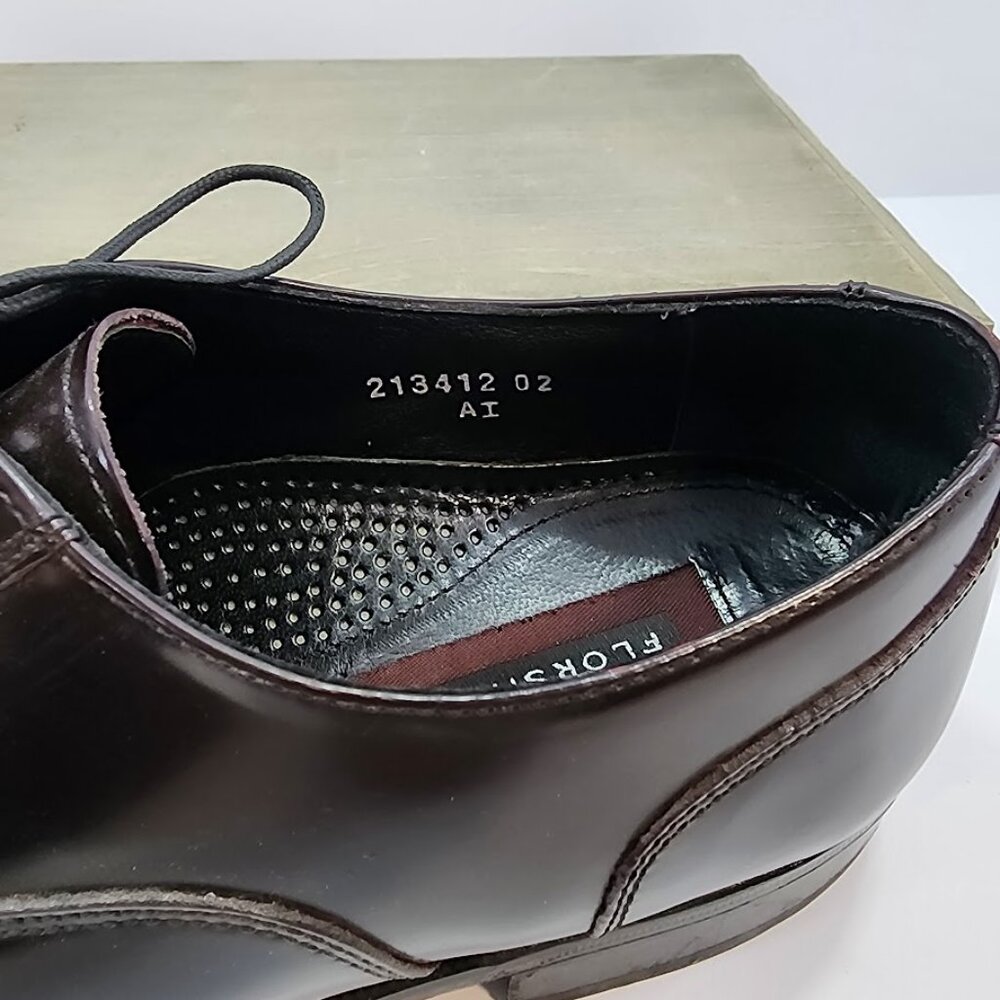 Florsheim‎ Men's Lexington Cap Toe Oxford Burgundy Leather Size 8 - Picture 4 of 7